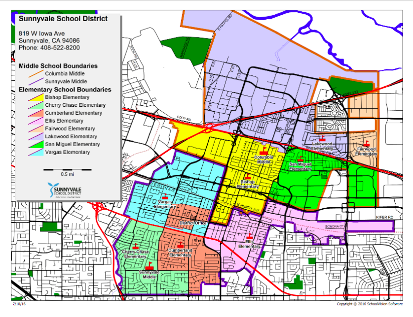 School Boundary map